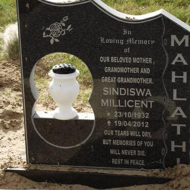 MAHLATHI Sindiswa Millicent 1932-2012