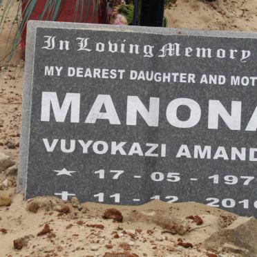 MANONA Vuyokazi Amanda 1979-2010