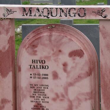 MAQUNGO Hivo Taliko 1980-2005