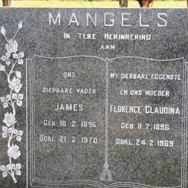 MANGELS James 1896-1970 &amp; Florence Claudina 1896-1969