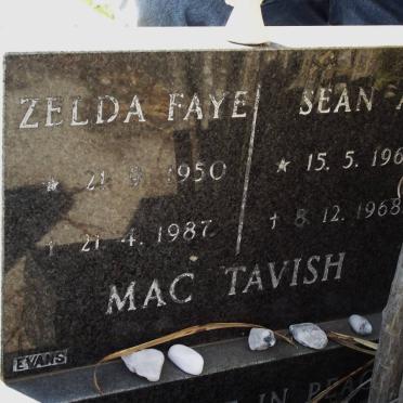 MAC TAVISH Zelda Faye 1950-1987 :: MAC TAVISH Sean A. 1967-1968
