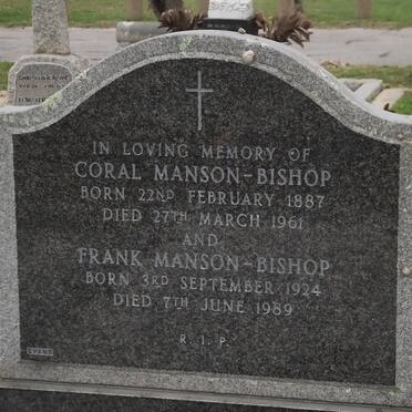 MANSON-BISHOP Coral 1887-1961 :: MANSON-BISHOP Frank 1924-1989