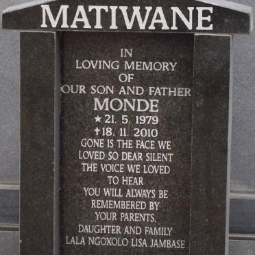 MATIWANE Monde 1979-2010
