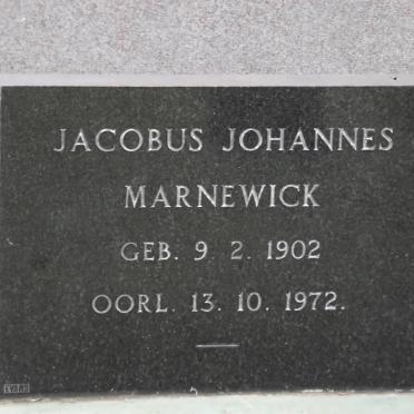 MARNEWICK Jacobus Johannes 1902-1972