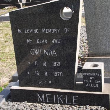 MEIKLE Gwenda 1921-1970