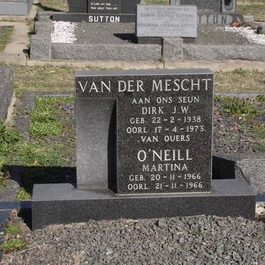 MESCHT Dirk Johannes Willem, van der 1938-1973 :: O'NEIL Martina 1966-1966