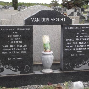 MESCHT Daniel Marthinus, van der 1913-1969 &amp; Elizabeth 1917-1988