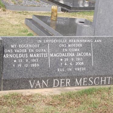 MESCHT Arnoldus Maritis, van der 1913-1989 &amp; Magdalena Jacoba 1913-2008