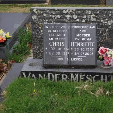 MESCHT Chris, van der 1956-1987 &amp; Henriette 1957-2002