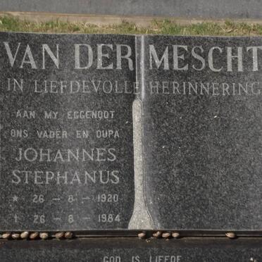 MESCHT Johannes Stephanus, van der 1920-1984