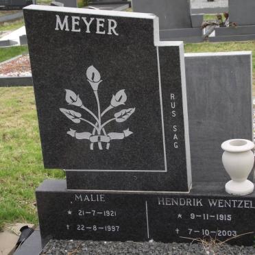 MEYER Hendrik Wentzel 1915-2003 &amp; Malie Petronella 1921-1997