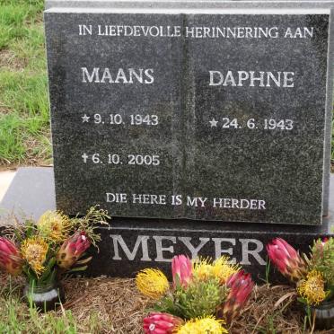 MEYER Maans 1943-2005 &amp; Daphne 1943-