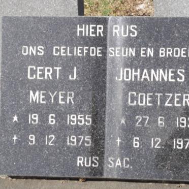 MEYER Gert J. 1955-1975 :: COETZER Johannes S. 1931-1975