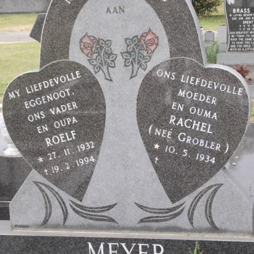 MEYER Roelf 1932-1994 &amp; Rachel GROBLER 1934-