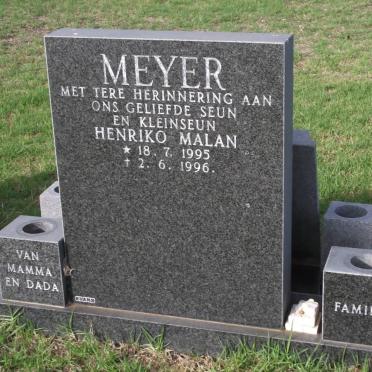 MEYER Henriko Malan 1995-1996