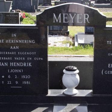 MEYER Jan Hendrik 1920-1981 &amp; Emma Susanna VAN STADEN 1928-1994