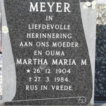 MEYER Martha Maria M. 1904-1984