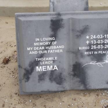 MEMA Thozamile Leroy 1967-2011