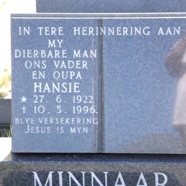 MINNAAR Hansie 1922-1996 &amp; M.M. -1992