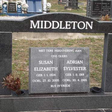 MIDDLETON Adrian Sylvester 1918-1965 &amp; Susan Elizabeth 1924-2005