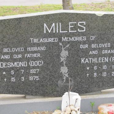 MILES Desmond 1927-1975 &amp; Kathleen 1927-2000