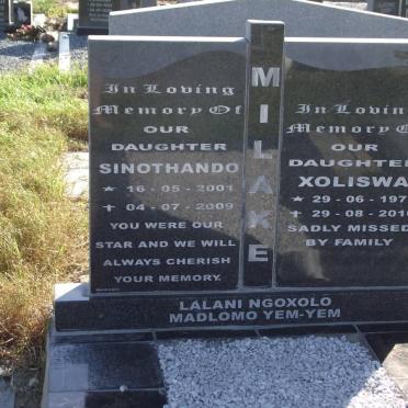 MILAKE Sinothando 2001-2009 :: MILAKE Xoliswa 1977-2010