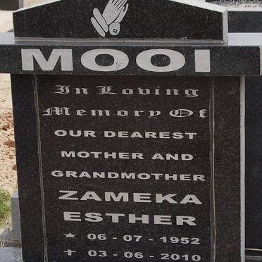 MOOI Zameka Esther 1952-2010