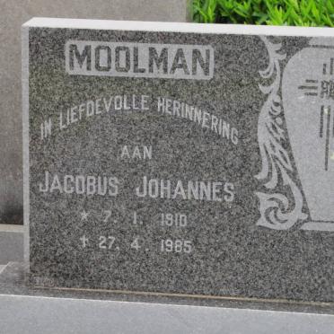 MOOLMAN Jacobus Johannes 1910-1985