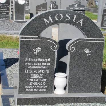 MOSIA Keletso Evelyn Lekgari 1938-2010