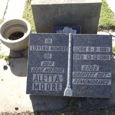 MOORE Aletta 1881-1960