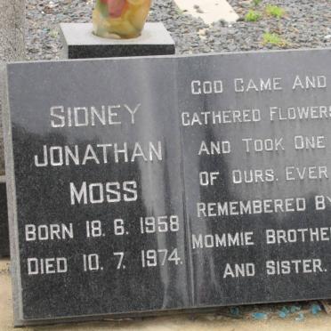 MOSS Sidney Jonathan 1958-1974