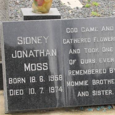 MOSS Sidney Jonathan 1958-1974