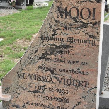 MOOI Vuyiswa Violet 1933-2006