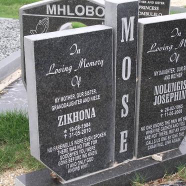 MOSE Zikhona 1984-2010 :: MOSE Nolungisa Josephine 1965-2008