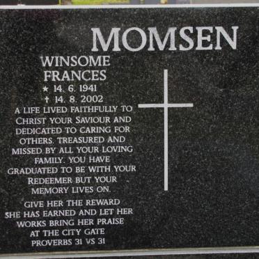 MOMSEN Winsome Frances 1941-2002