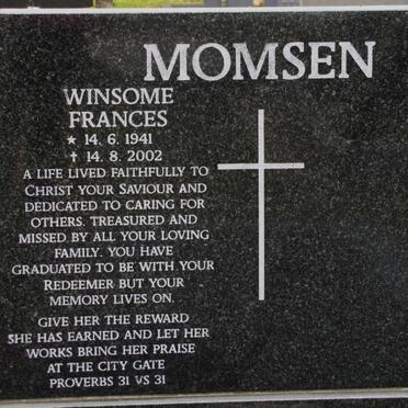 MOMSEN Winsome Frances 1941-2002