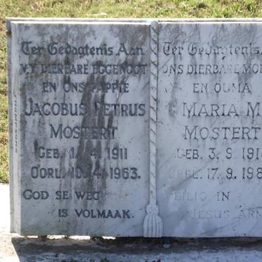 MOSTERT Jacobus Petrus 1911-1963 &amp; Maria M. 1914-1989