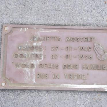 MOSTERT Jeanetta 1949-1994