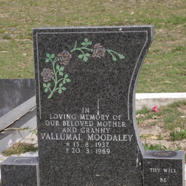 MOODALEY Vallumal 1937-1989