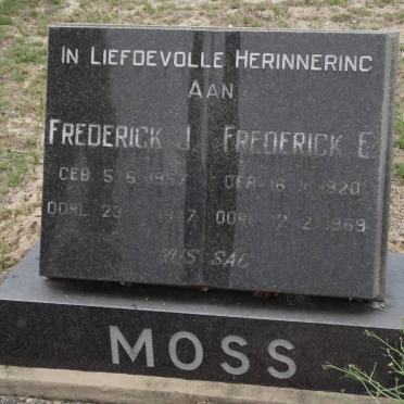 MOSS Frederick J 1957-1977 :: MOSS Frederick E. 1920-1969