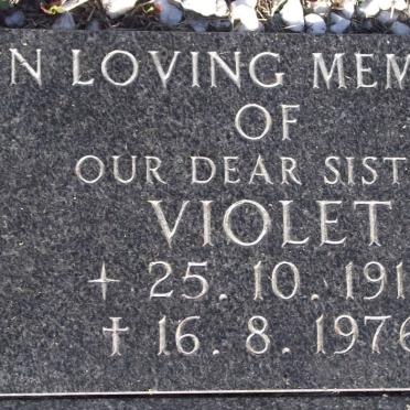 MORGAN Violet 1915-1976