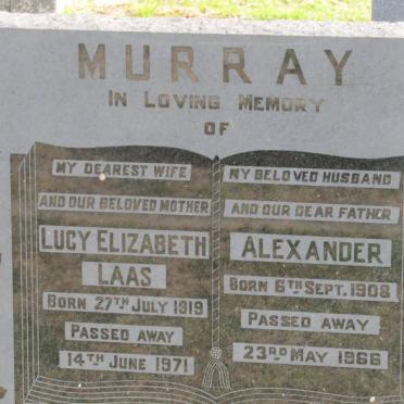 MURRAY Alexander 1908-1966 &amp; Lucy Elizabeth Laas 1919-1971