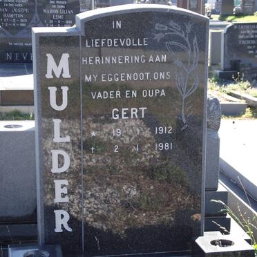 MULDER G.J.J. 1912-1981