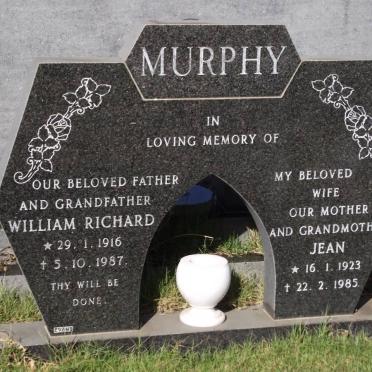 MURPHY William Richard 1916-1987 &amp; Jean 1923-1985