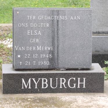 MYBURGH Elsa nee VAN DER MERWE 1948-1980