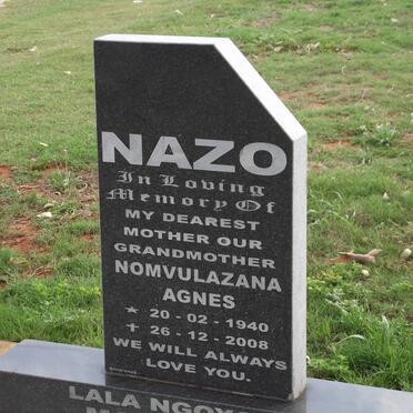 NAZO Nomvulazana Agnes 1940-2008