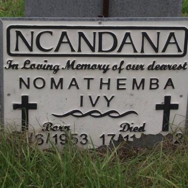 NCANDANA Nomathemba Ivy 1953-2002