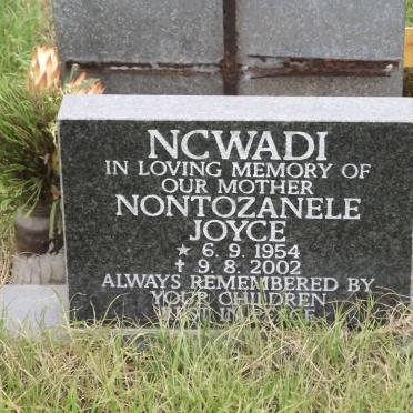 NCWADI Nontozanele Joyce 1954-2002