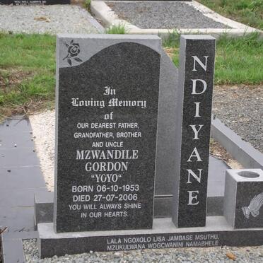 NDIYANE Mzwandile Gordon 1953-2006