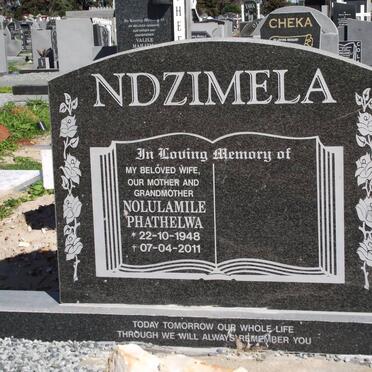 NDZIMELA Nolulamile Phathelwa 1948-2011